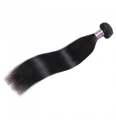 Jada Black Long Straight Virgin Hair Weaving 1 bundle Halo Hair Extension