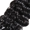 Jada Natural Black Water Wave Human Hair 3 Bundles with Lace Closure