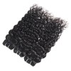 Jada Natural Black Water Wave Human Hair 3 Bundles with Lace Closure