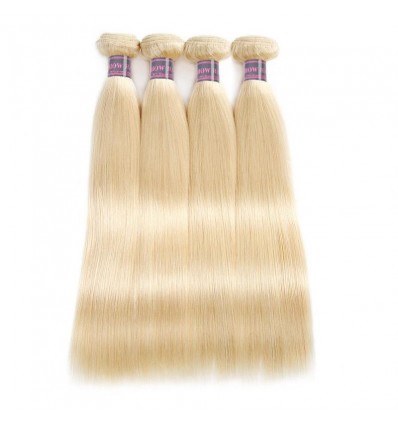 Jada Discount Brazilian Virgin Human Straight Hair Bundles 613 Blonde