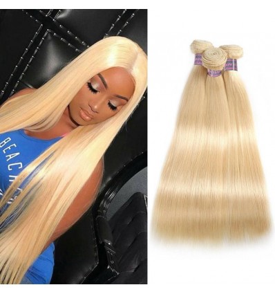 Jada Cheap 3 Bundles Straight 613 Blonde Brazilian Virgin Human Hair