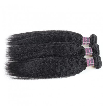 Jada Remy Hair Weave Natural Black Indian Yaki Straight Bundle Extensions