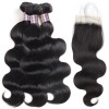 Jada Soft Indian Virgin Hair Body Wave Bundles with Lace Closure