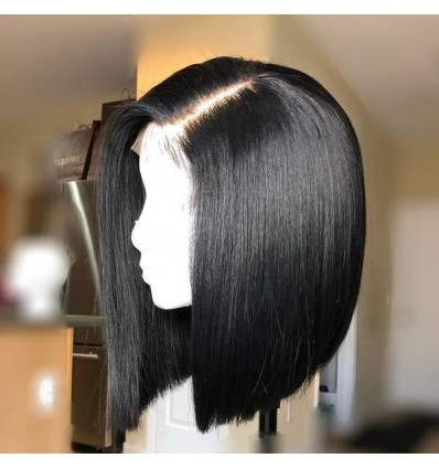 Jada Hair Natural Black Short Peruvian Remy Straight Human Bob Wigs