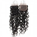 Jada Glueless Water Wave Remy Human Hair Bundles with Swiss Lace Closure