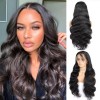 Jada Realistic Remy Brazilian Human Body Wave Hair Wigs with 4x4 Swiss Lace Front