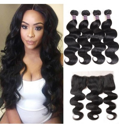 Jada Cheap Peruvian Ear to Ear Lace Frontal Closure Body Wave Bundles