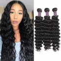 Jada Deep Wave Peruvian Virgin Human Hair Weft 3 Bundles Hair Extensions