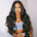 Jada 10A Grade Swiss Lace Front Wig Peruvian Virgin Hair Body Wave Wigs