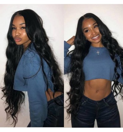 Jada Glueless Malaysian Body Wave Lace Front Remy Virgin Hair Wigs