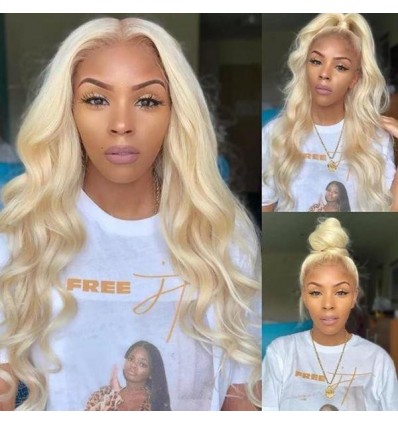 Jada High Grade 613 Blonde Brazilian Body Wave Lace Frontal Hair Wigs