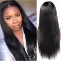 Jada Malaysian Human Virgin Straight Black Hair 360 Lace Front Wigs