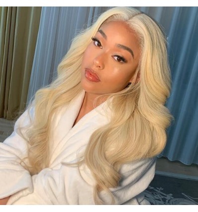 Jada Brazilian 613 Blonde Human Hair Wigs with Lace Closure Body Wave